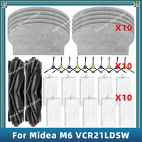 Compatible For Midea M6 VCR21LDSW / Eureka NER600 Replacement Parts Accessories Main Side Brush Filter Mop Cloth