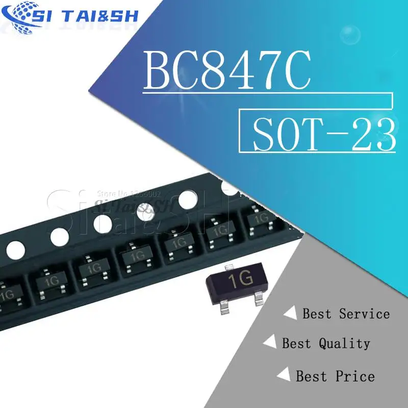 100PCS BC847C SOT23 BC847 847C SOT SMD SOT-23 1G new transistor