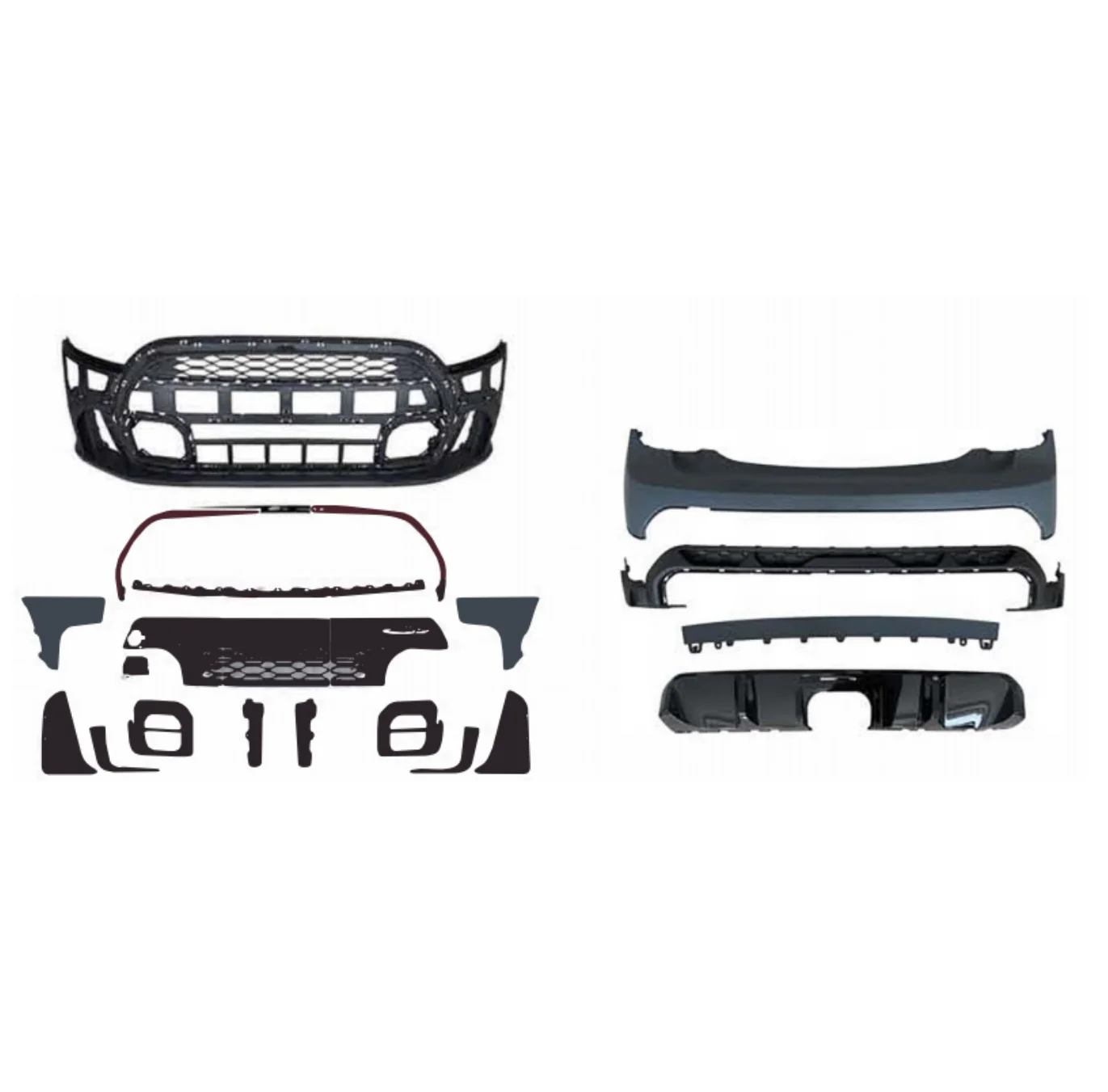 Full Bumper Body Kit for BMWs F55 F56 F57 JCW Bodykit for Classic Auto Part