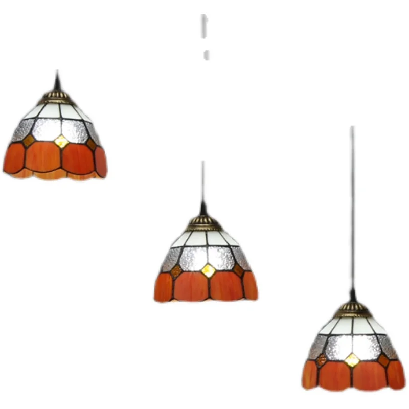 Mediterranean simple bedside living room dining room bar handmade glass creative art diamond decorative suction chandelier