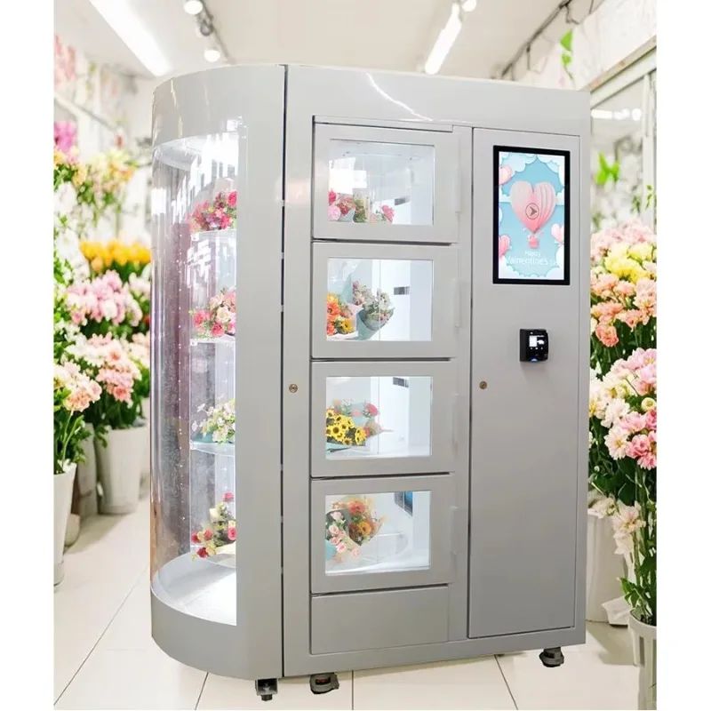 Customized Automatic Customized Flower Vending Machine Refrigerated Cabinet Intelligent with Remote Control System