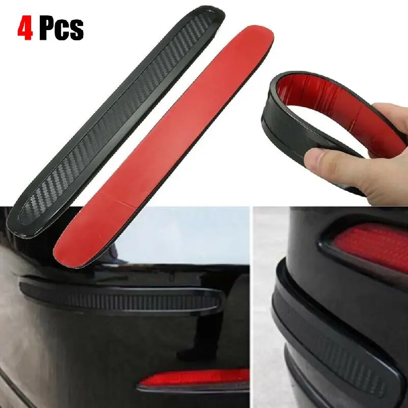 4pcs Universal Car Bumper Corner Rubber Strip Anti-rub Protector Guards Parts Exterior Parts Styling Mouldings Wholesale