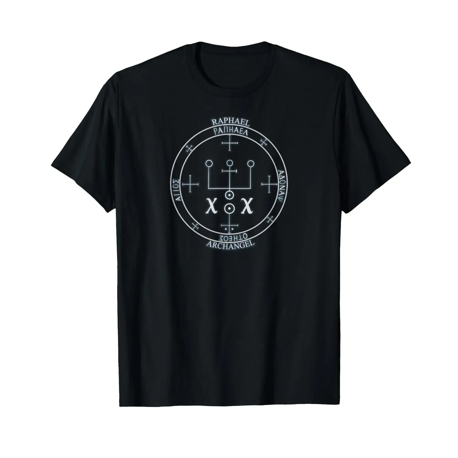 ARCHANGEL RAPHAEL sigil seal by Mortal Designs T Shirt vintage Washed Breathable Comfortable Top For Everyday Wear Stretched