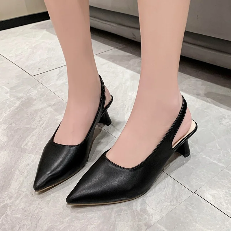*Hot Selling Summer Wear-resistant Slim Heeled High-heeled Sandals Fashionable New Comfortable/versatile Elegant Casual Sandals view 2