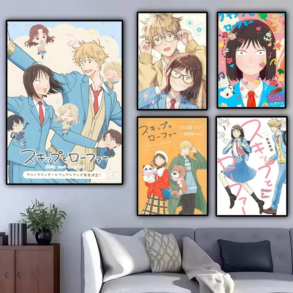 Anime S-Skip and Loafer Painting Calligraphy Canvas Poster Waterproof & Durable Ideal Wall Decor for Every Space