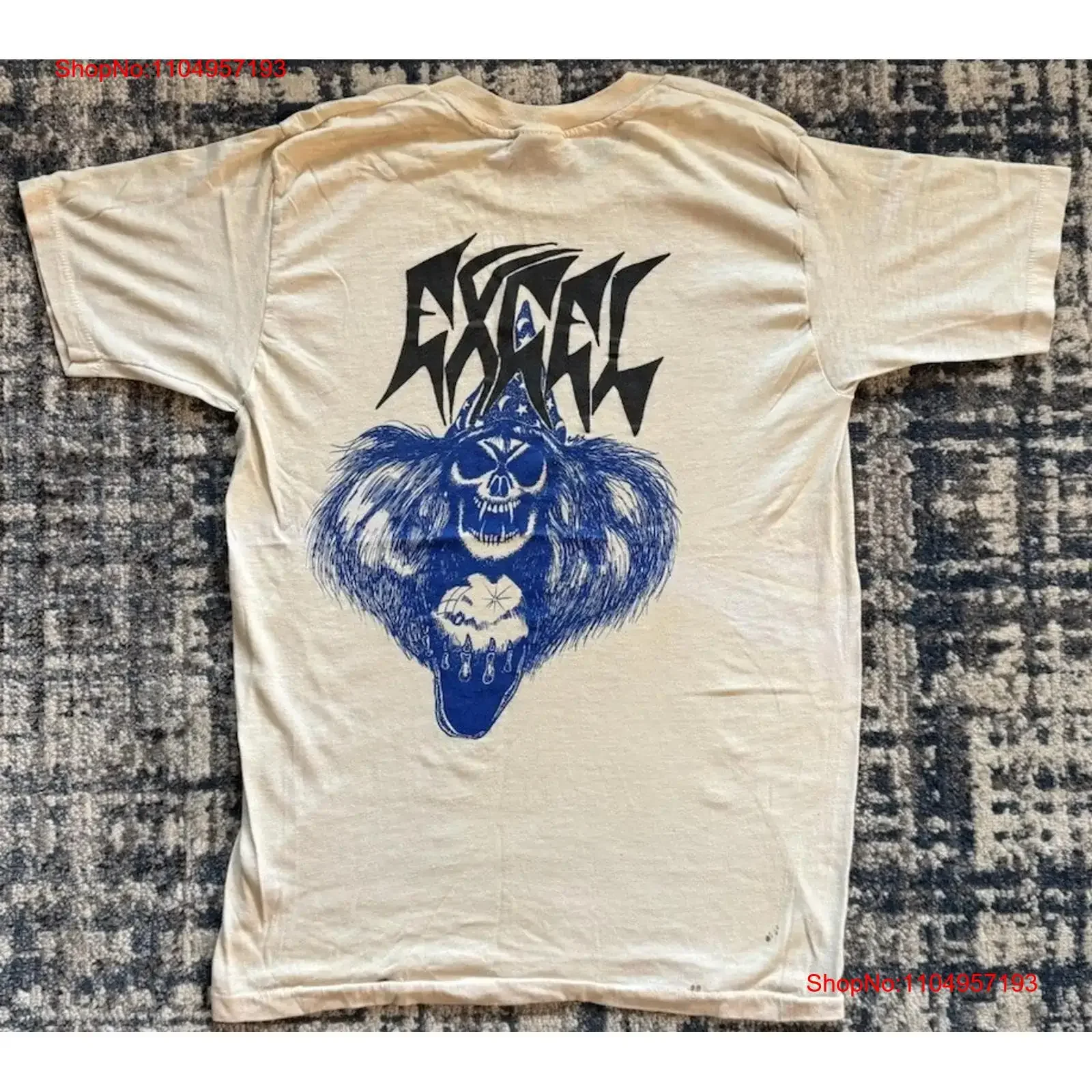 Vintage 1985 Excel Personal Onslaught Demo camiseta M Thrash Metal D R I Leeway vintage lavado ropa de diseñador de moda