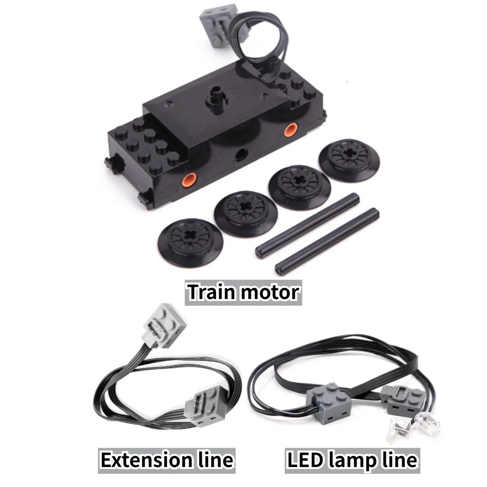 Building Block Toy Assembly, MOC Technology Motor Motor Mechanical Power Combination LED Light Cord Extension Spare Parts 88002
