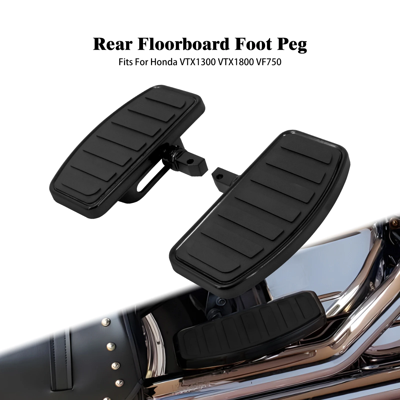 

Motorcycle Passenger Floorboard Rear Footpegs Rubber Footrest For Honda VTX 1300 VF250 For Suzuki Boulevard For Yamaha For Magna