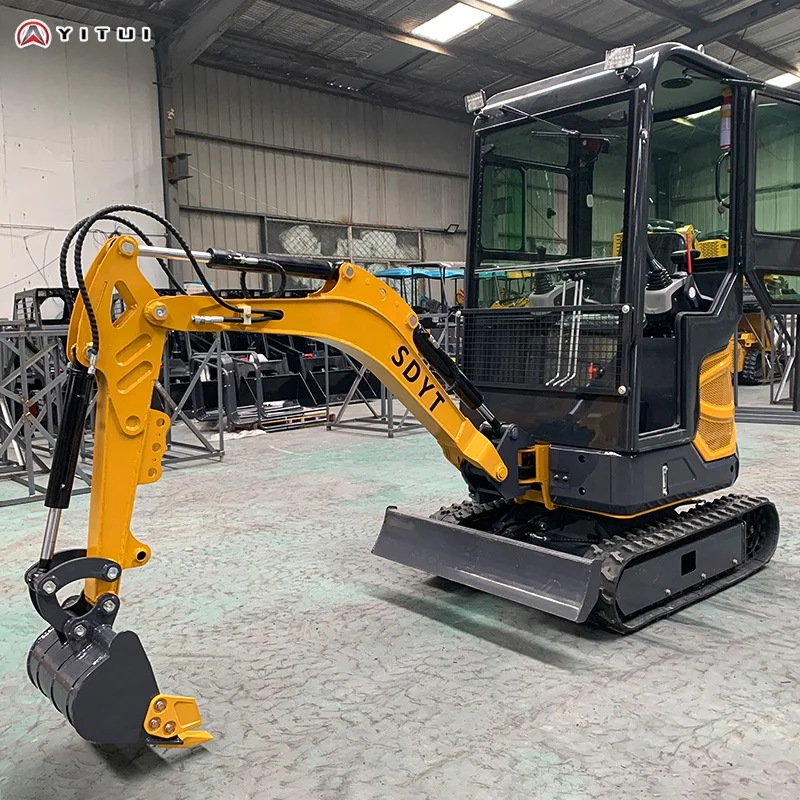 Hot selling mini excavators 1.2 ton Customized Kubota engine 1.5 ton and 2 ton crawler excavators with multiple accessories