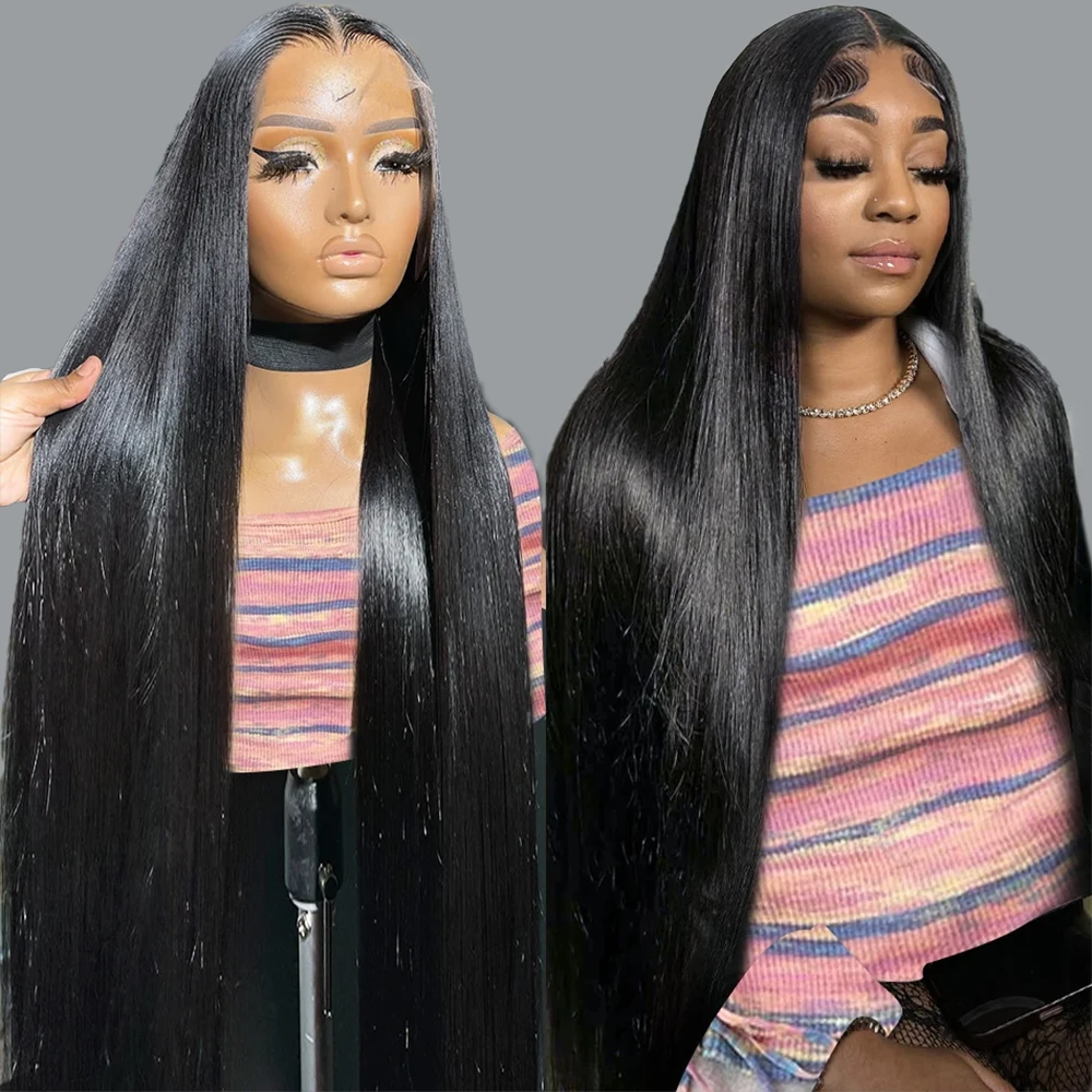 38 40 Inches Straight 13x4 Lace Frontal Human Hair Wigs 13x6 Remy Lace Front Wigs Pre Plucked Brazilian Wig For Women On Sale