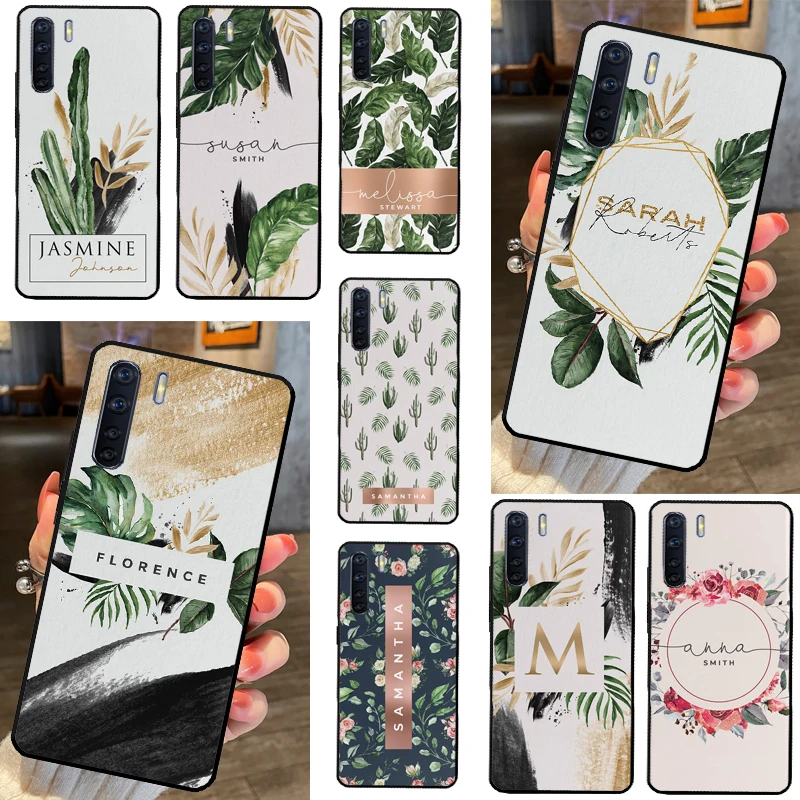 Custom Palm Leaves Exotic Greenery For OPPO A53 A31 A5 A9 A15 A16 A17 A57S A77 A76 A96 A94 A74 A54 A52 A72 A91 A93 Case Cover