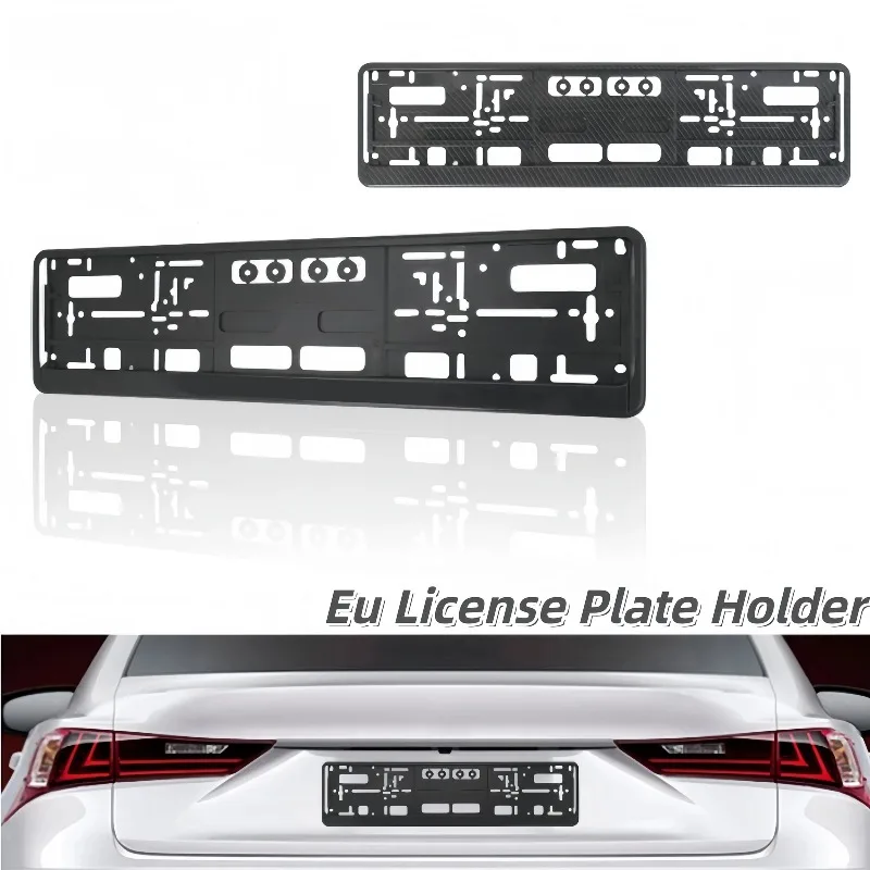 

2Pcs Black Car Licence Plate Holder Bracket EU Standard Frame Anti-corrosion Waterproof Mount Auto Accessories Durable Accessory