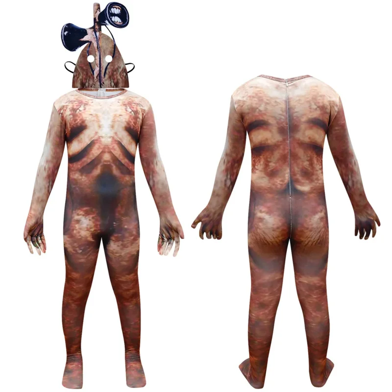 Disfraces de Halloween con cabeza de sirena para niños y niñas, monos de Cosplay de Anime con tocado, ropa divertida para fiesta, mono de Carnaval, 2021