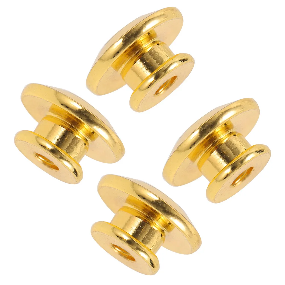 

4 Pcs Strap Locks Electric Guitar Instrument Accessories Locking Buttons Golden Metal Strap-lock