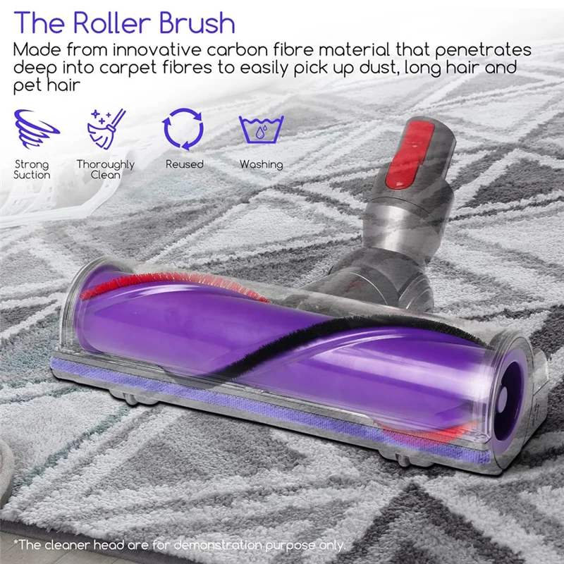 -Вересеньтная роликовая щетка + комбинированный HEPA-фильтр предварительной и после, совместимый с запасными аксессуарами для пылесоса Dyson V8