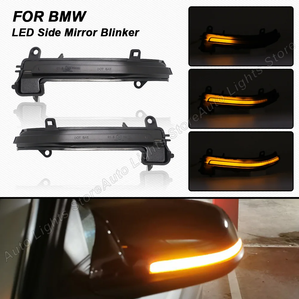 

LED Dynamic Turn Signal Side Mirror Sequential Light For BMW 1 2 3 4 Series F20 F21 F22 F23 F30 F31 F32 F33 F34 F36 F87 X1 E84
