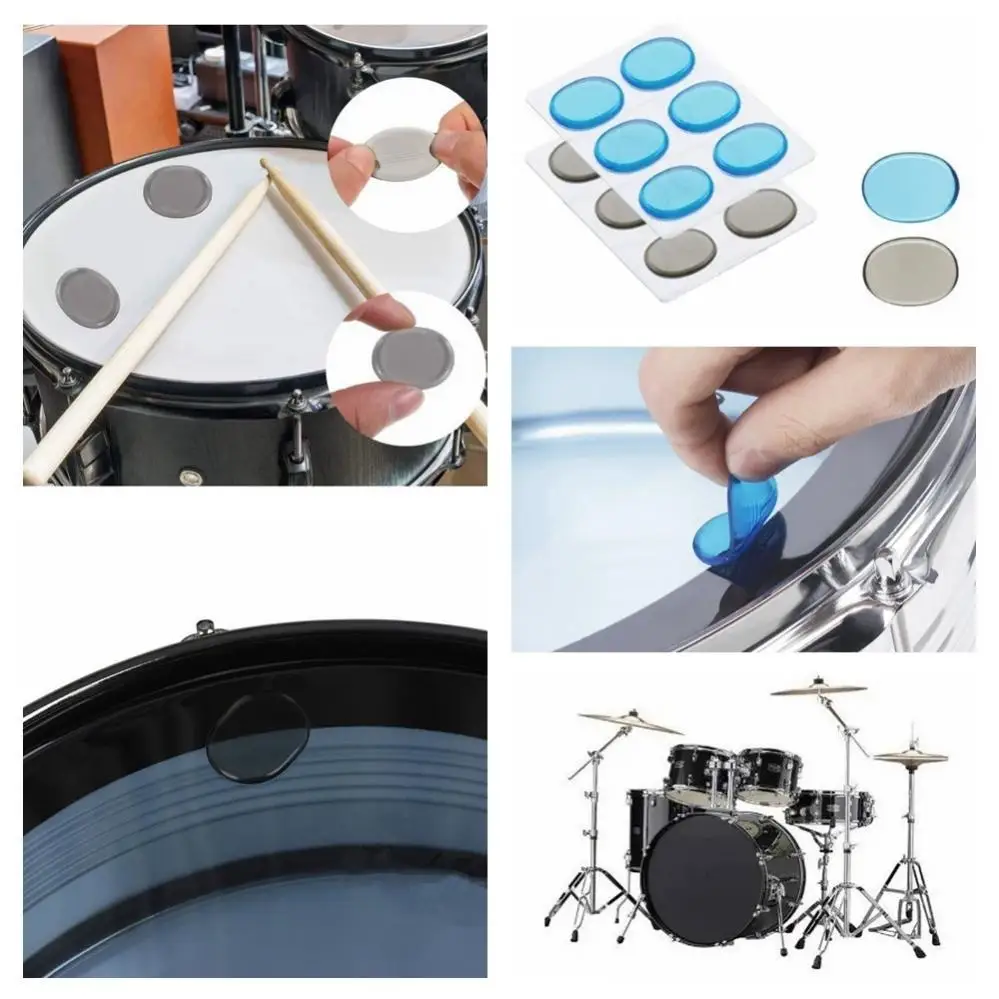 6/12/24 Stück Trommelschalldämpfer aus transparentem Silikon für Jazz-Snare-Drums, 3 Farben optional / Ein toller Helfer für Schlagzeugspieler – Detail 11