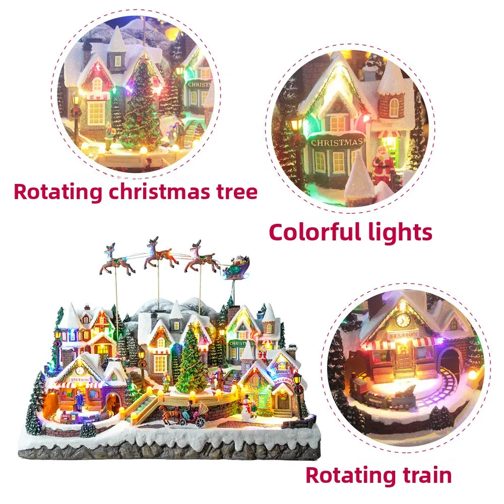 ANYOU Flying Deer Christmas Ornaments Ornaments Holiday Decoration Crafts Deer Lanterns European Style Fawn