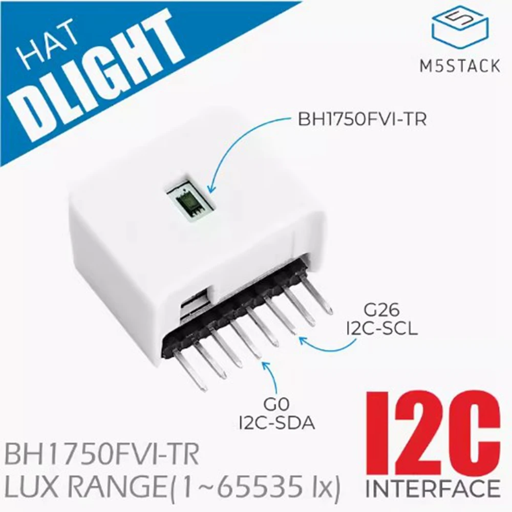 M5Stack DLight HAT Digital ambient light detection sensor BH1750FVI Illumination detection