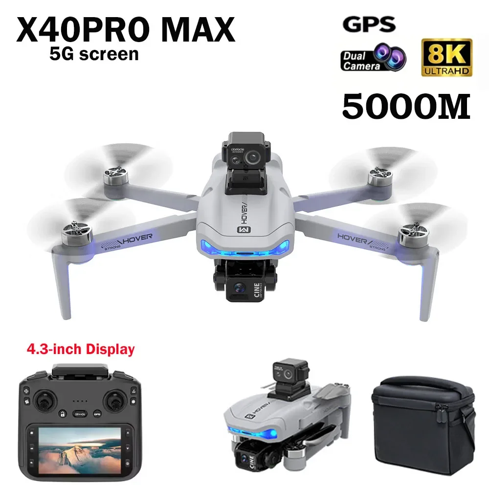 JJRC X40 Pro MAX GPS Drone 8K Professional HD Dual Camera 5G Wifi 360° Obstacle Avoidance Brushless Foldable Quadcopter RC Drone