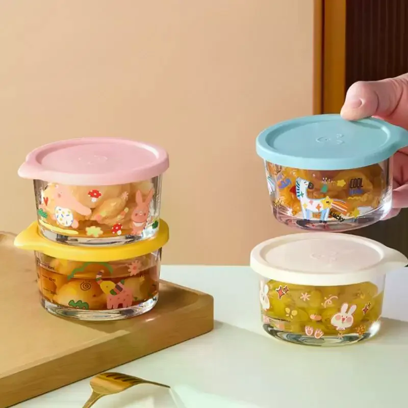Food Storage Glass Round - Yuvarlak Gıda Saklama Kabı Cam Turşu
