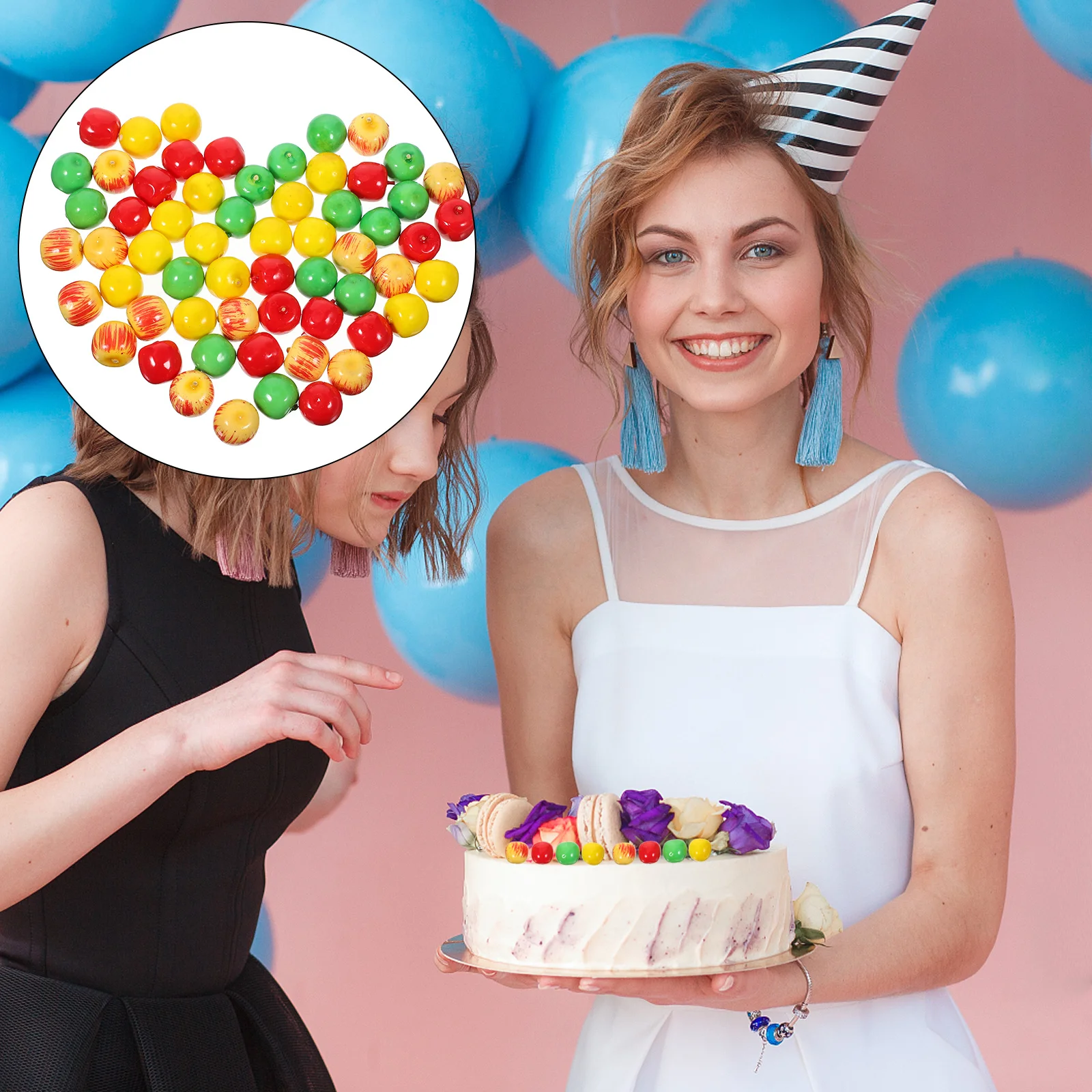 60 قطعة من نماذج الفاكهة المقلدة الرغوية لتزيين المزرعة خفيفة الوزن ومحمولة للديكور الاصطناعي