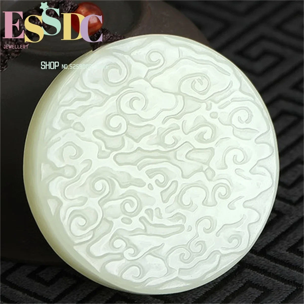 Natural Xinjiang Hotan YuanPai Brand Xiangyun Jade Pendant Necklace Is A Good Gift Chinese Hand Carving Charm  Jewelry Fashion