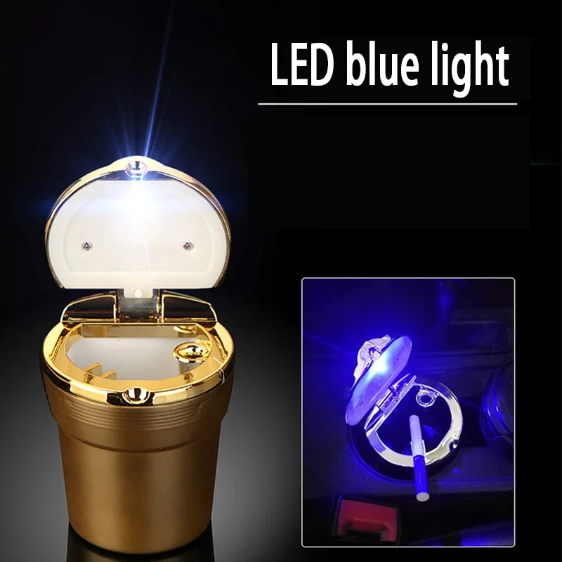 For VOLKSWAGEN VW Car Ashtray with LED Light Portable Smokeless Cup Holder For Volkswagen VW Jetta Polo T5 T4 Golf 7 5 Caddy Pas - view 4