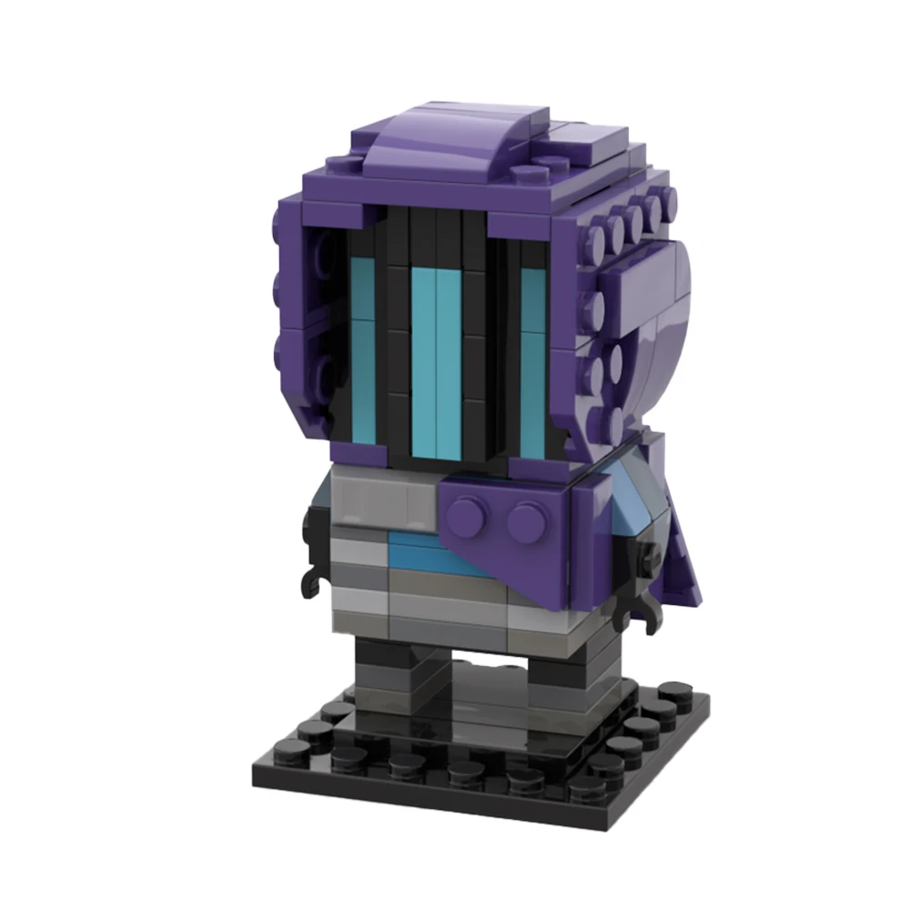 MOC-121079 Valorant Omen Brickheadz blok bangunan karakter permainan tokoh aksi bata Puzzle merakit mainan hadiah anak-anak