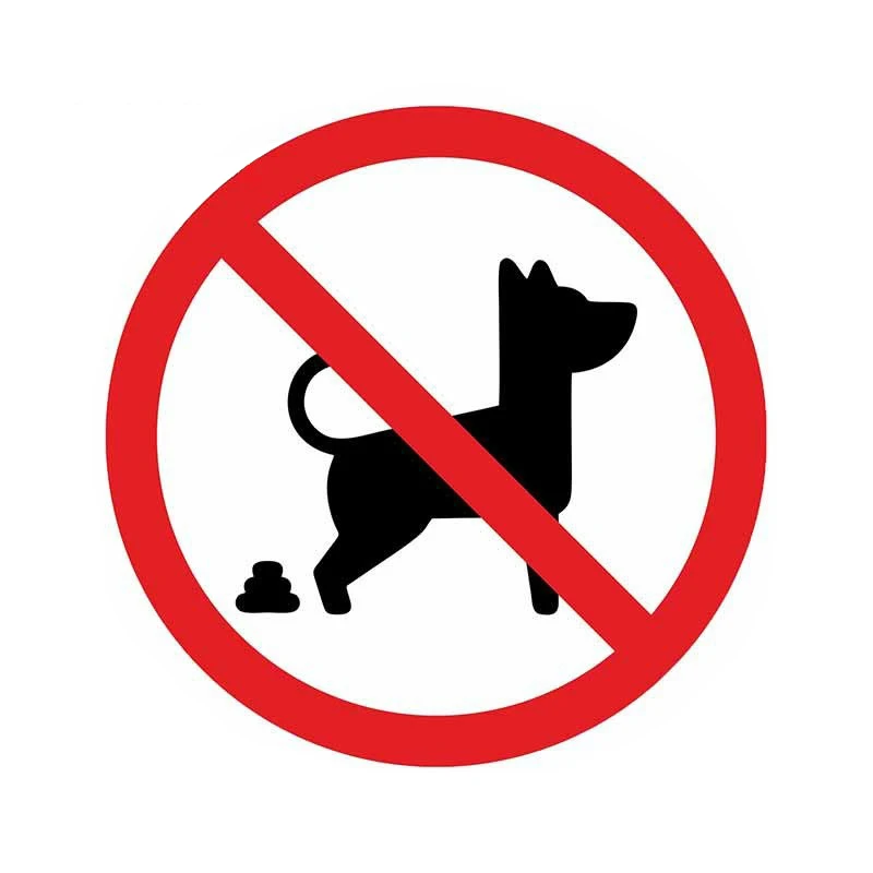 

Waterproof Decals No Dog Pooping Sticker Warning Sign Cover Scratches Sunscreen Vinyl Decals Car Accessories Pegatinas