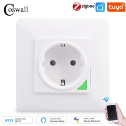 Zigbee 3.0 Zigbee2mqtt Tuya Wall Single Double Triple EU / French Socket Timer Switch Programmable Work With Alexa Google Home