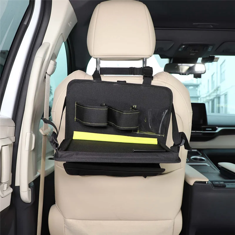 For Toyota Sienna 2021 2022 2023 Car Back Seat Organizer With Foldable Table Tray Holder Organizer Travel Accessories - view 3