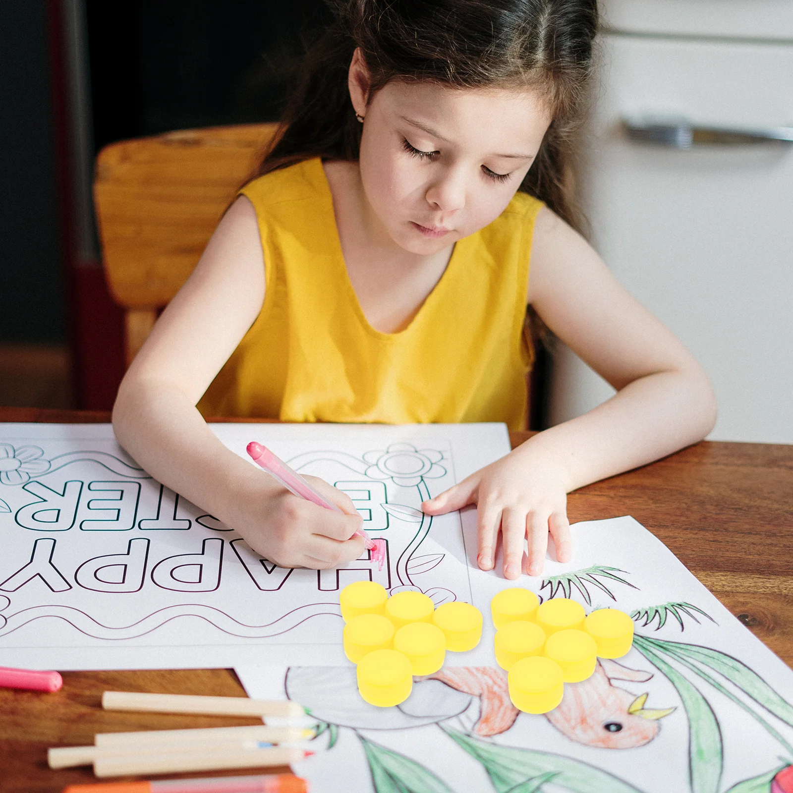 

100Pcs Durable Plastic Bottle Caps for DIY Crafts Home Education and Kindergarten Projects Bottle Caps for Craft