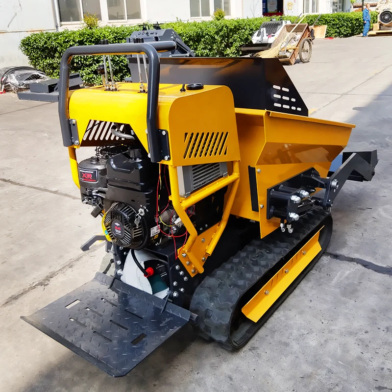 Maßgeschneiderter kostenloser Versand EPA Mini Dumper Kettenmotor Wheel Barrow Track Site Dumper für landwirtschaftliche Arbeit MiniCrawler Dumper Truck