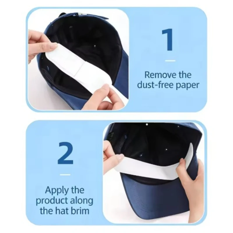 multi-purpose Cap Sweatband, Absorbent Cap Pads, Anti-Stain Baseball Cap Stickers Disposable Anti abrasion foot strip sticker