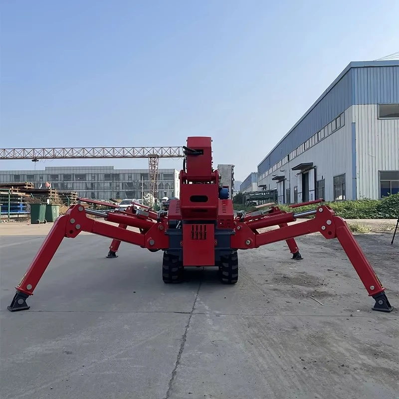 Customized 2 3 5 8ton Spider Crane Hydraulic Electric Diesel Mini Crane Drive Rubber Small Crawler Mobile Spider Crane