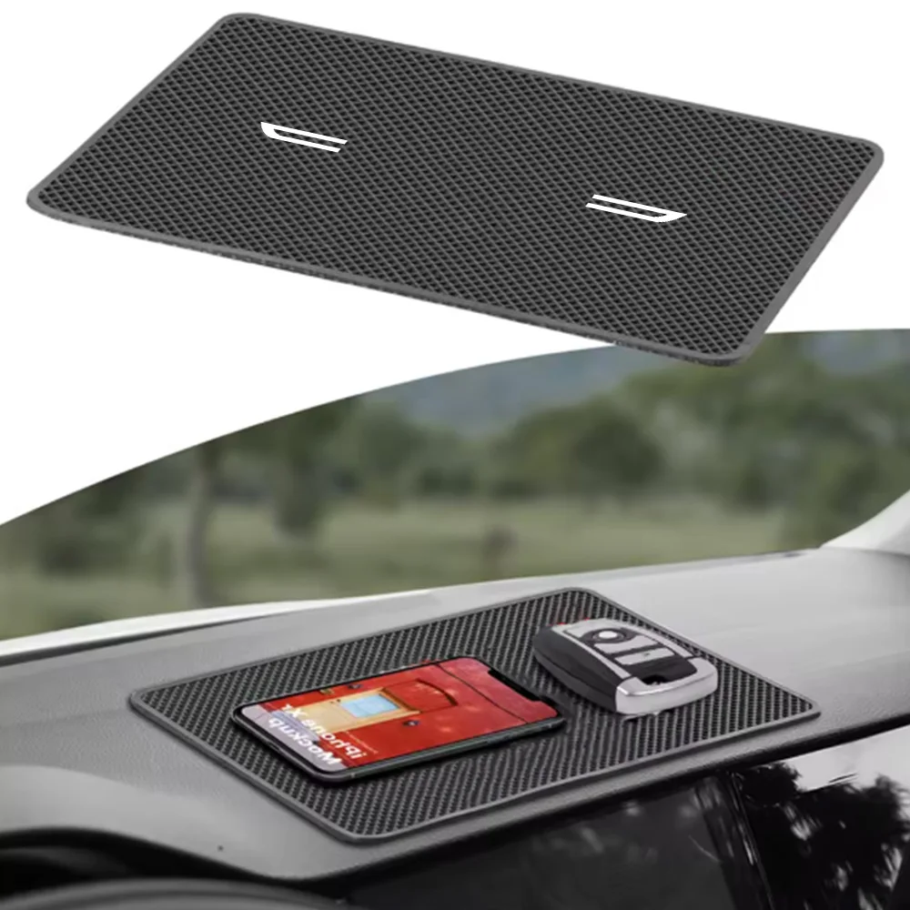 Car Dashboard Non-Slip Silicone Mat, Blade White Model, Multi-Functional, Universal for Storing Mobile Phones and Keys, Car Interior Accessories