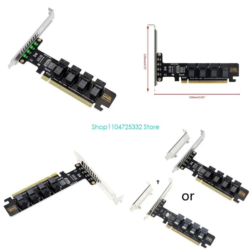 p5ea-pci-e-x16-to-4-ports-sff-8643-u2-nvme-expansion-adapter-card-support-ssf-8643-to-sff-8639-ssd