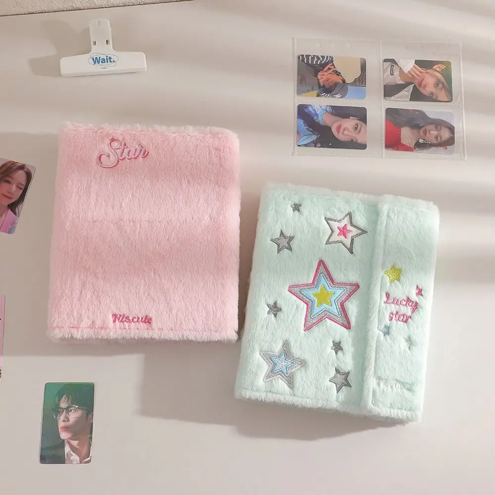 

Name Card Cute Cartoon Plush Photocard Holder Loose-leaf Soft Chasing Idol Photo Album Card Cover Ins Star Card Binder Polaroid