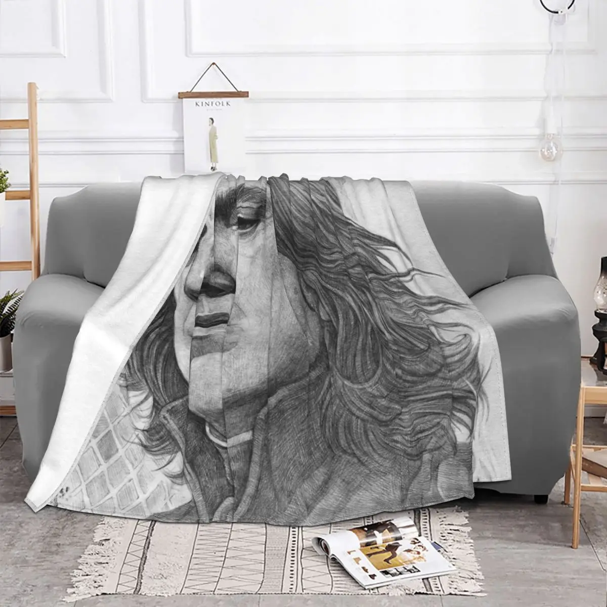 Alan Rickman Blanket Fluffy Bedspread Microfiber Bedding Throws Camping Blanket