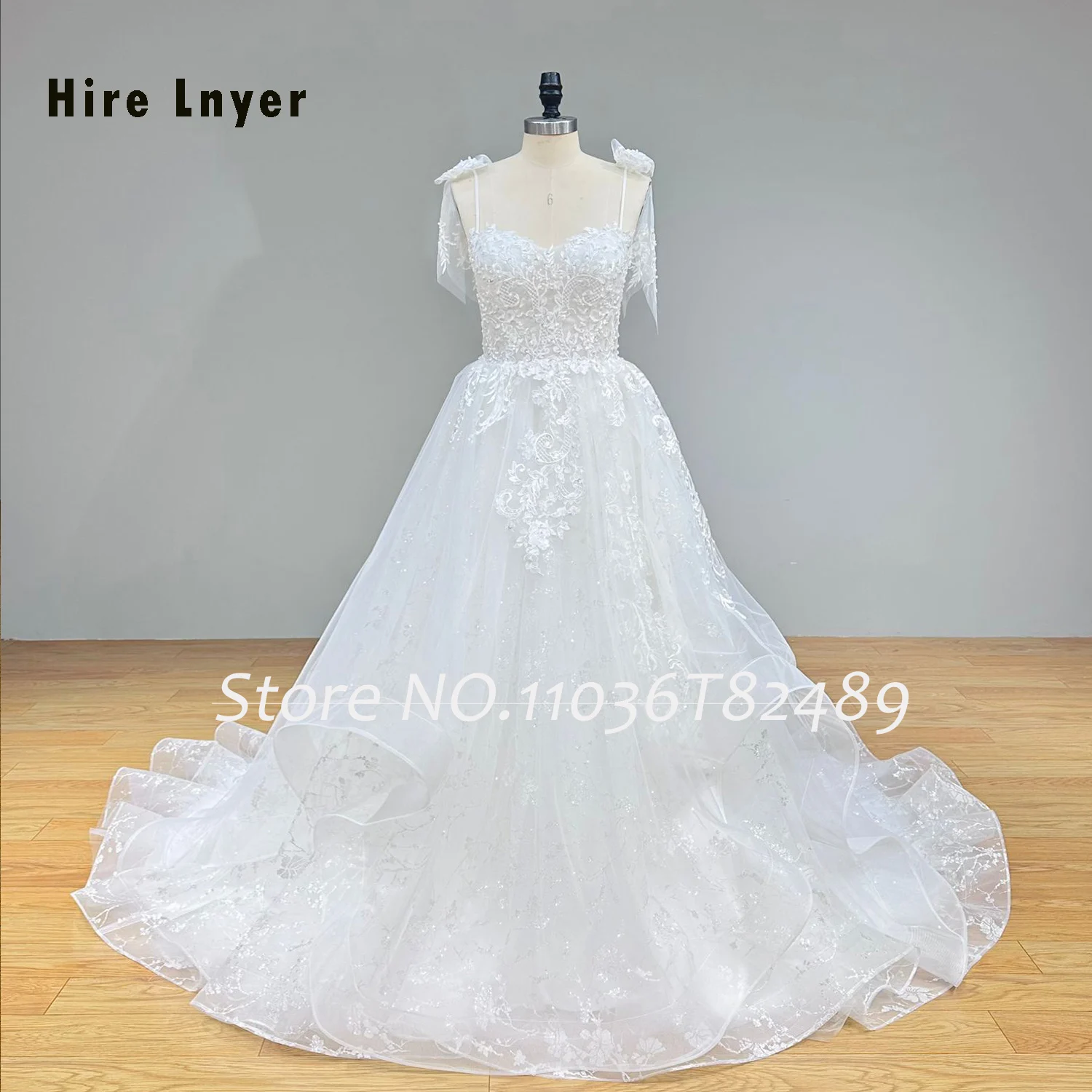 Robe Mariage Sweetheart Neck A-Line Wedding Dresses Sequined Appliques Luxury Vestidos De Novia Spaghetti Straps Bridal Gowns