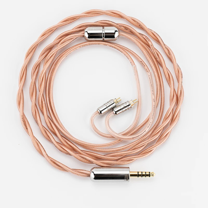 كابل سماعة أذن من MOONDROP SILVER PILL كابل ترقية سماعة أذن نحاسي مطلي بالفضة وخالي من الأكسجين