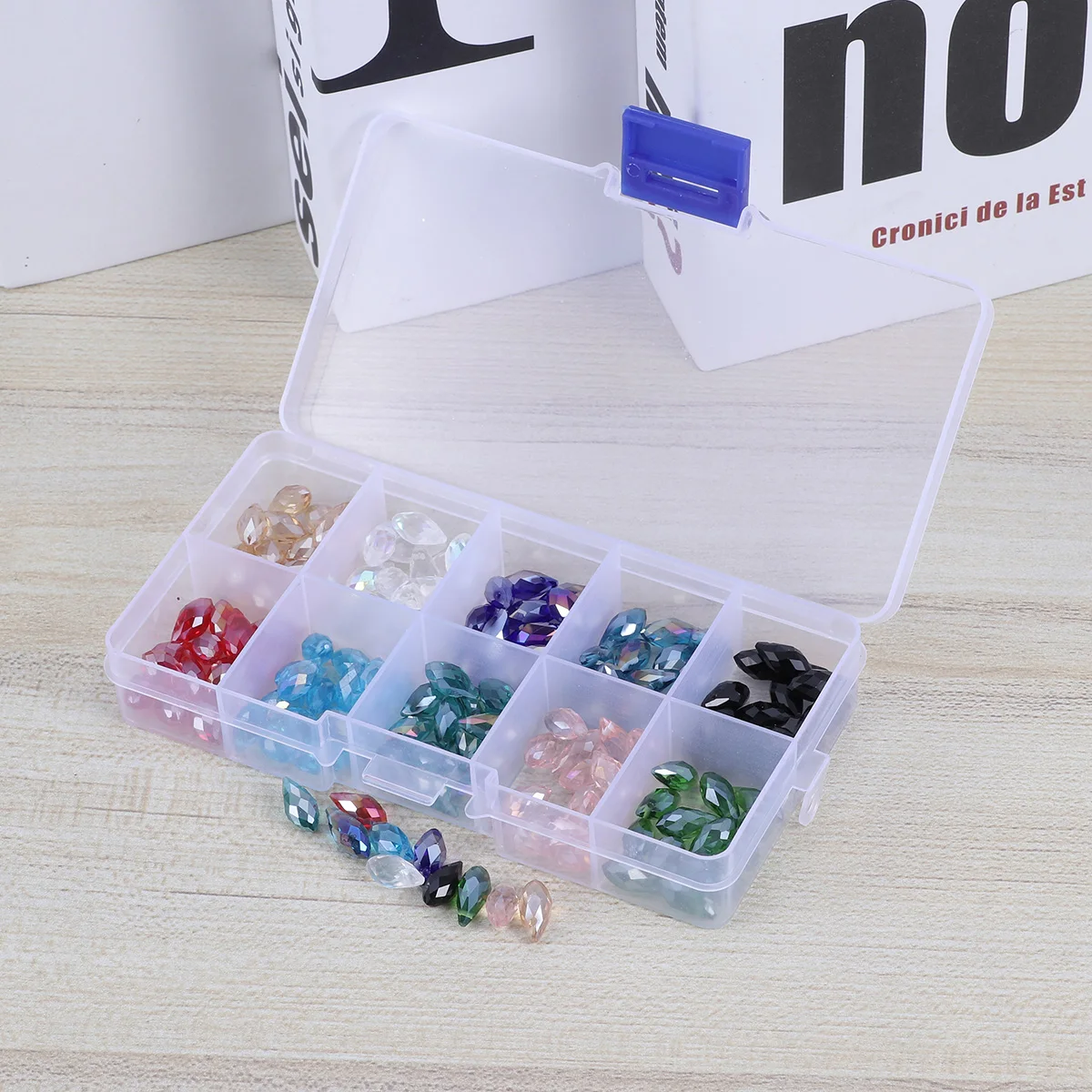 

150 pcs Crystal Beads Waterdrop Shape Jewelry Making Loose Bracelet Earrings Rondelle Spacer Beads for Necklace Hair Ornament