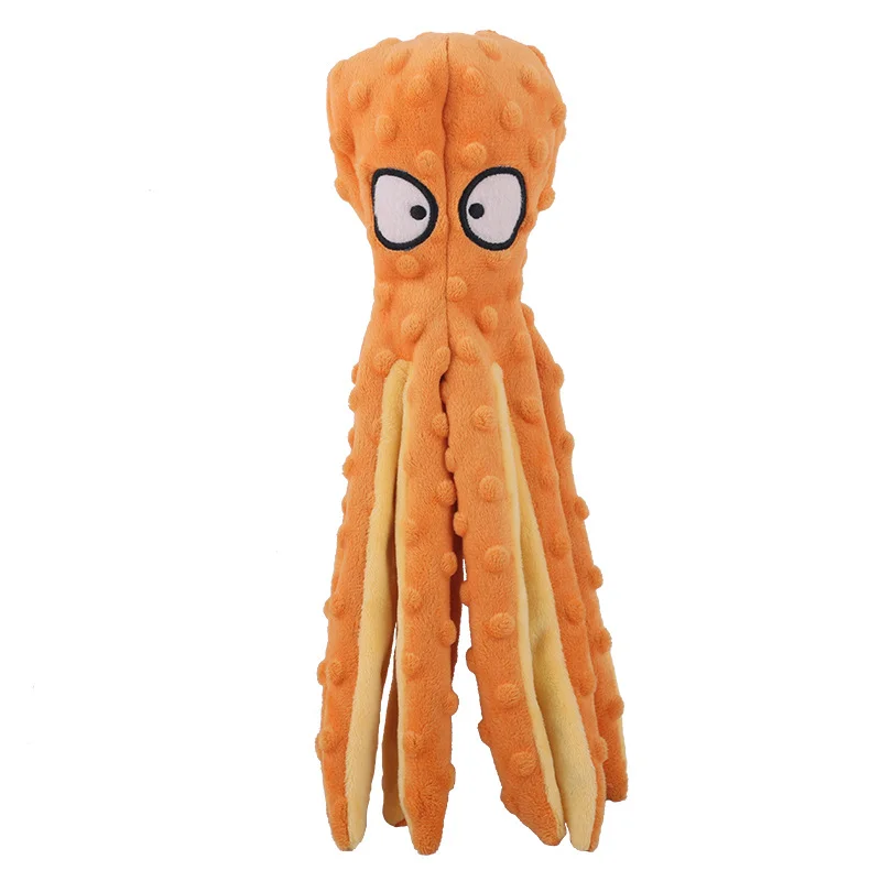 Environmentally Friendly New Design Pet Plush Octopus Cat Dog Bite Chewing Toy Play