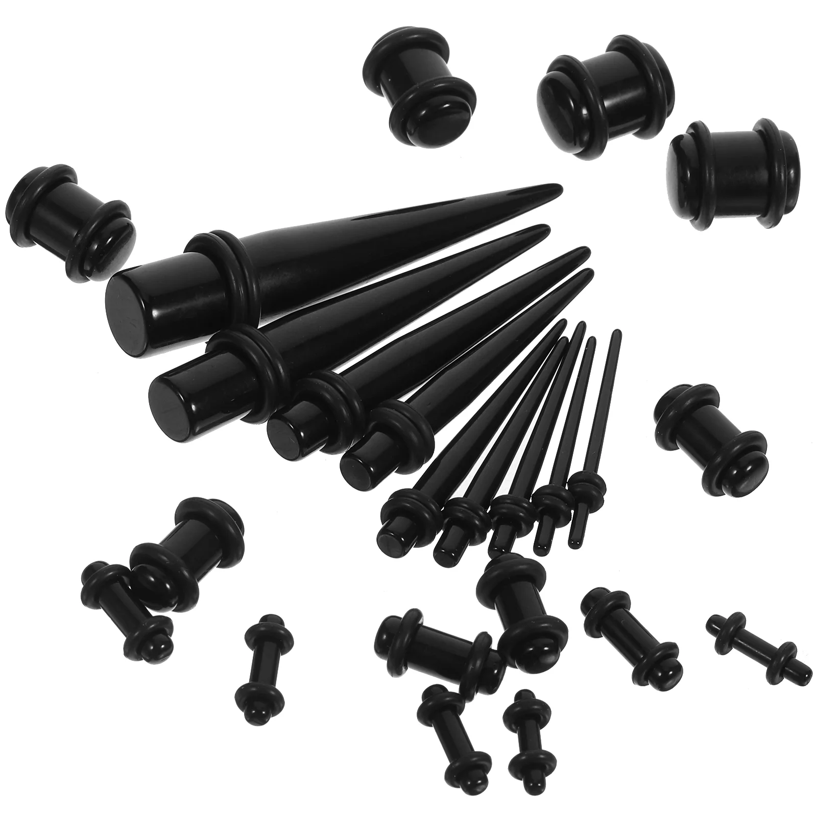 23 Pcs Ear Plug Acrylic Strecher Expander Stretching Kit Perforation Stretcher Taper