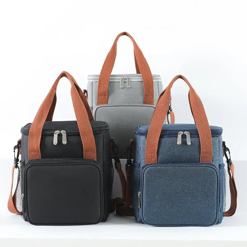 

Thickened Lunch Box Bag Oxford Cloth Handheld Portable Insulation Picnic Ice Bag Freshness Preservation Lunch Bag for Work