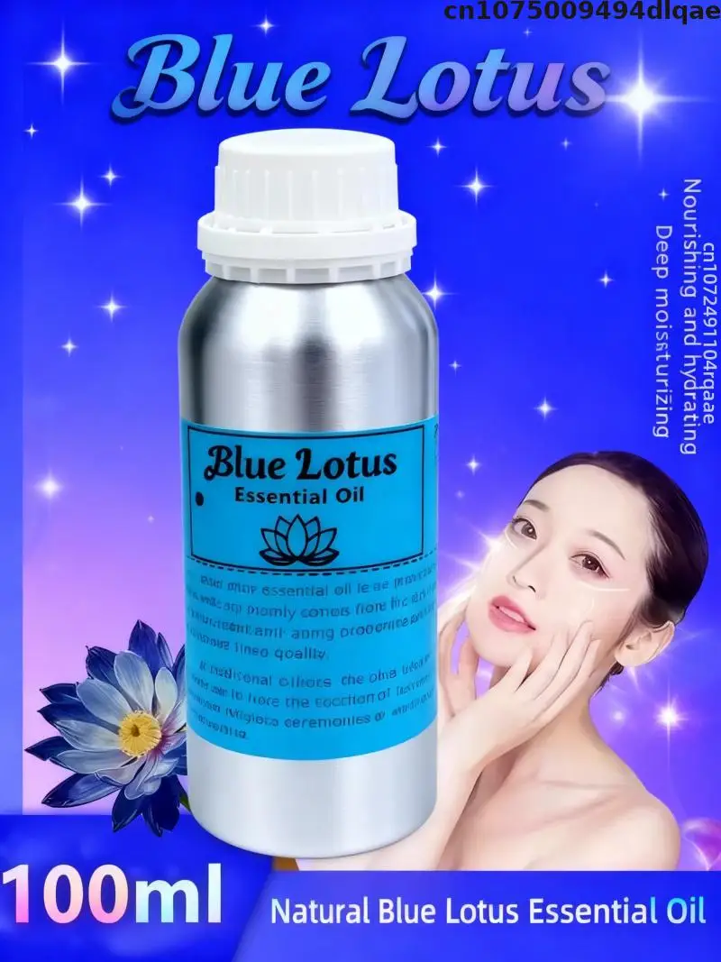 100% Pure & Undiluted Natural Blue Lotus Oil 20ml/100ml For Diffuser Aromatherapy Skin & Candle Making Household Fragrance