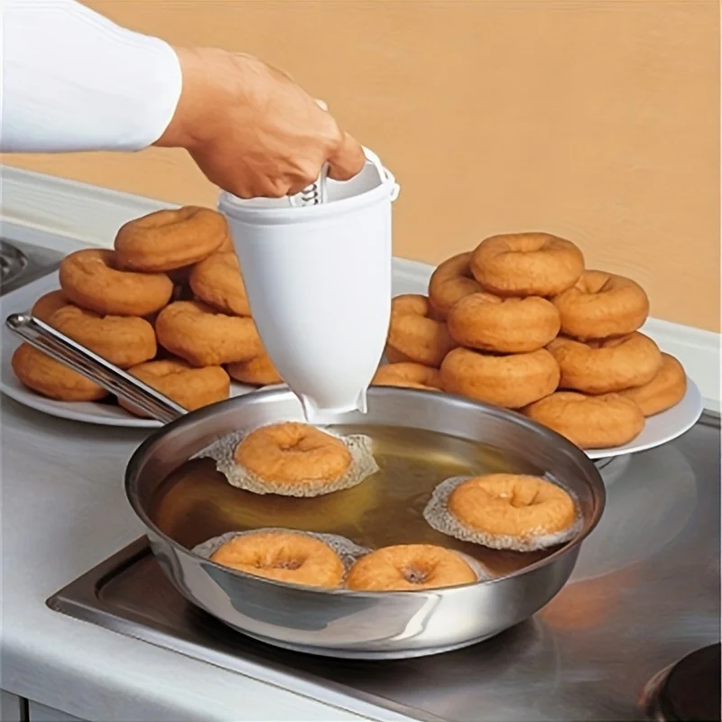 Kit para hacer donuts personalizado, fácil de usar, herramientas para hacer donuts, hornear en casa, plástico seguro para alimentos, barbacoa, Co al aire libre