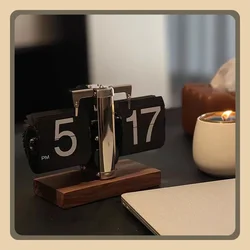 2026 Retro Flip Clock - Digital Vintage Alarm Clock with Large Display, Battery Powered, for Bedroom/Office Décor Digital Clock