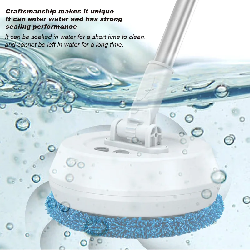 Limpador de esfregão giratório elétrico sem fio automático 2 em 1, limpador doméstico molhado e seco, porta de teto de vidro de carro, janelas, máquina de purificação de chão